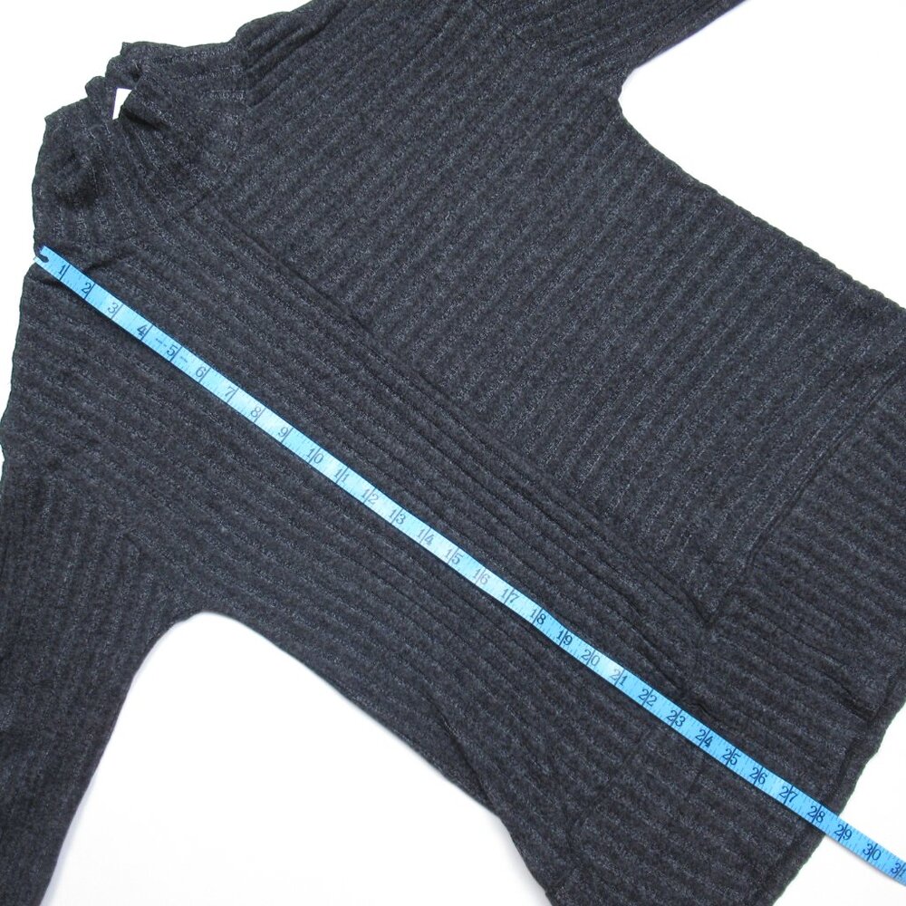 Anthropologie Saturday Sunday Kate Ribbed Tunic Sweater Top Mockneck Gray M - Picture 4 of 6